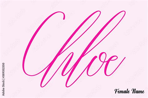 chloe's in cursive